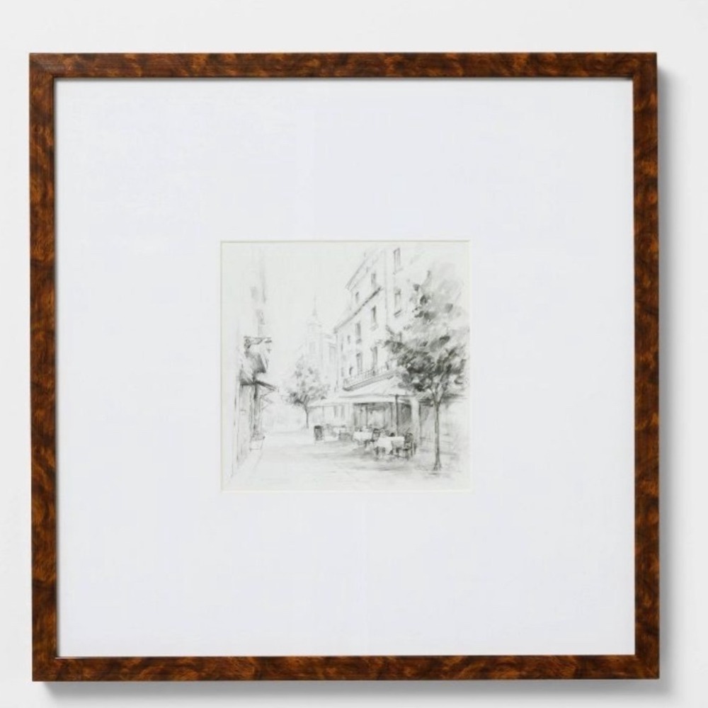 Threshold designed w/Studio McGee 20"x20" Black and White Landscape Wall Art